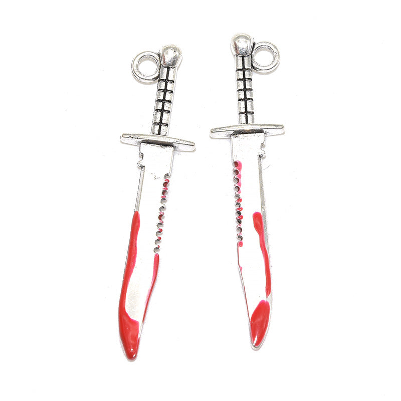 Wholesale 10pcs Gothic style simulation sword axe heart organ dripping Decorations