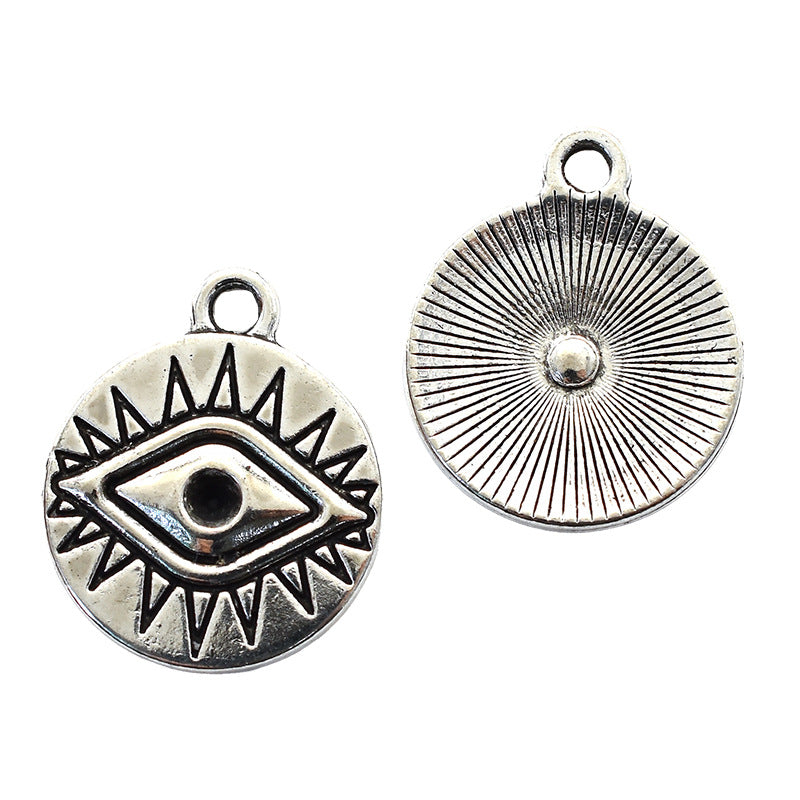 Wholesale Antique Silver Alloy Eye Of Horus Pendant 16 Styles For Necklace Keychain DIY Jewelry Accessory