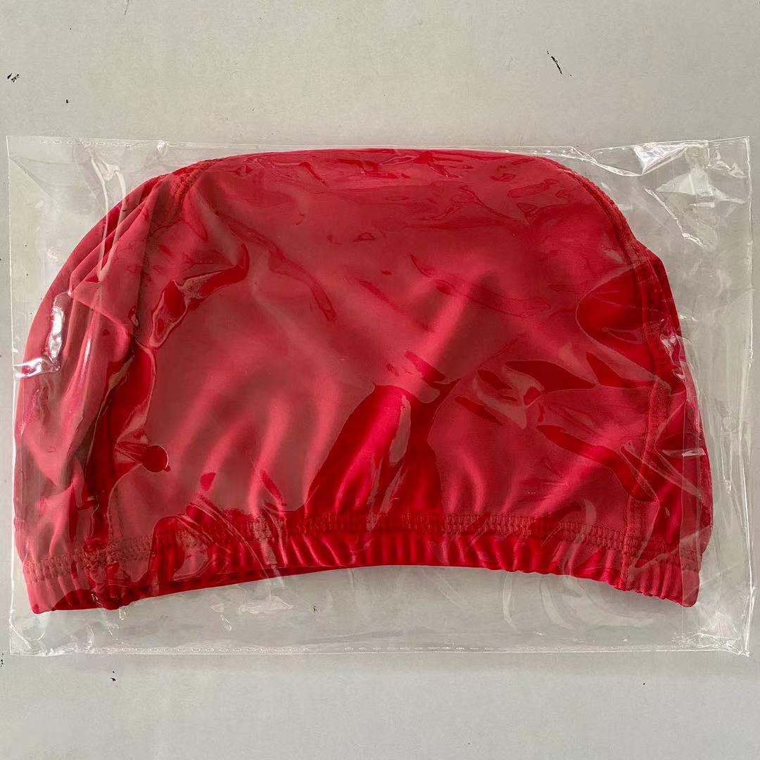 Wholesale 5pcs Adult polyester fabric underhead swim cap Summer