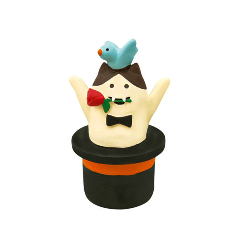 Wholesale  Themed Clown Cat Pumpkin Miniature Resin Scene Ornament For Home Decor Gift