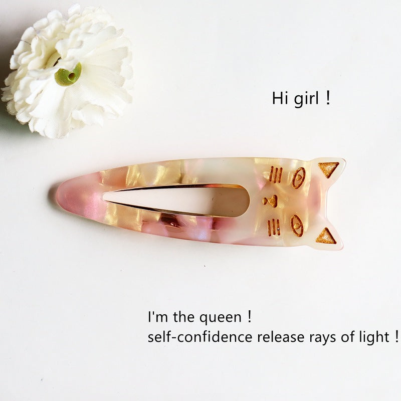 Wholesale of Cute and Sweet Cat Acetic Acid Board Hair Clips