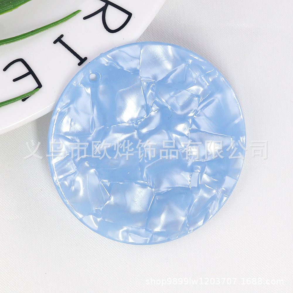 Wholesale 10pcs Textured Acrylic Circle Key Pendant Bookmark