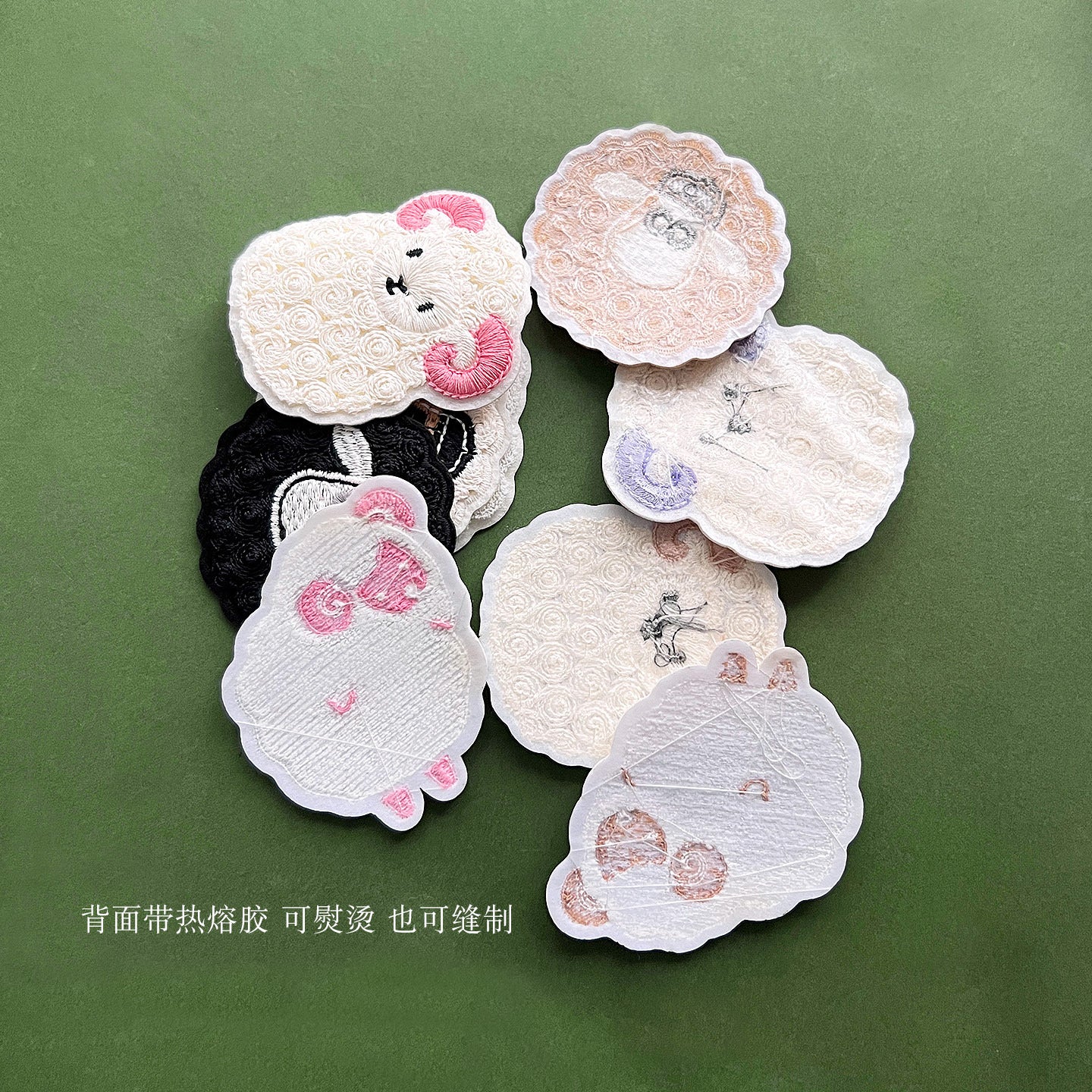 Wholesale Chic Embroidered Cartoon Sheep Patch Plush DIY Badge For Towel And Clothing Decoration