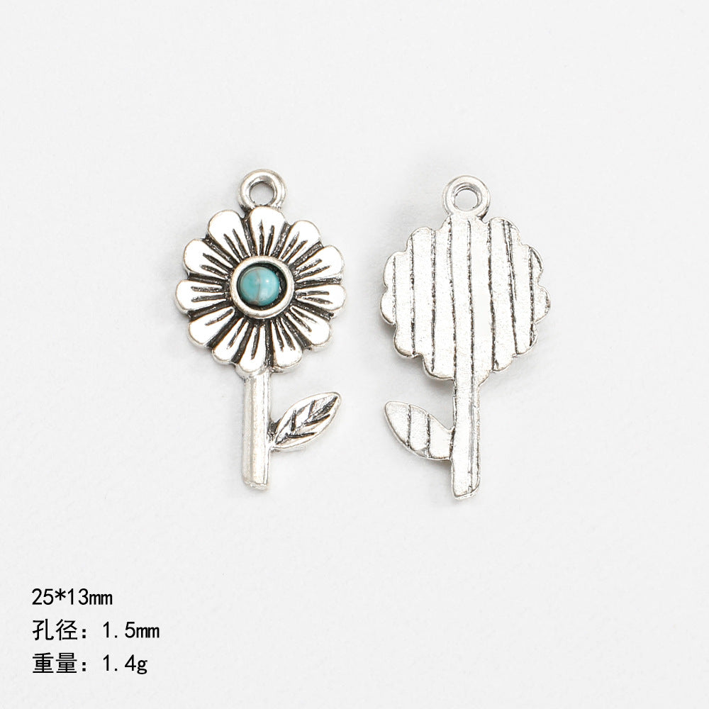 Wholesale Bohemian ethnic style turquoise inlaid necklace bracelet