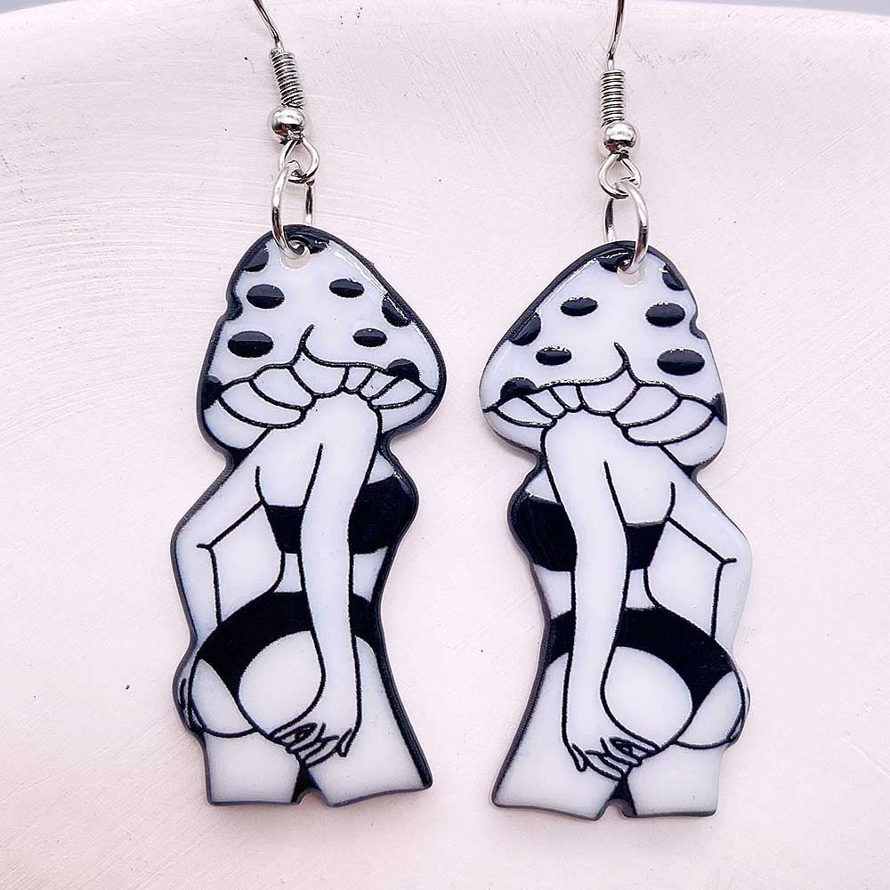 Pendientes acrílicos de personaje de dibujos animados al por mayor