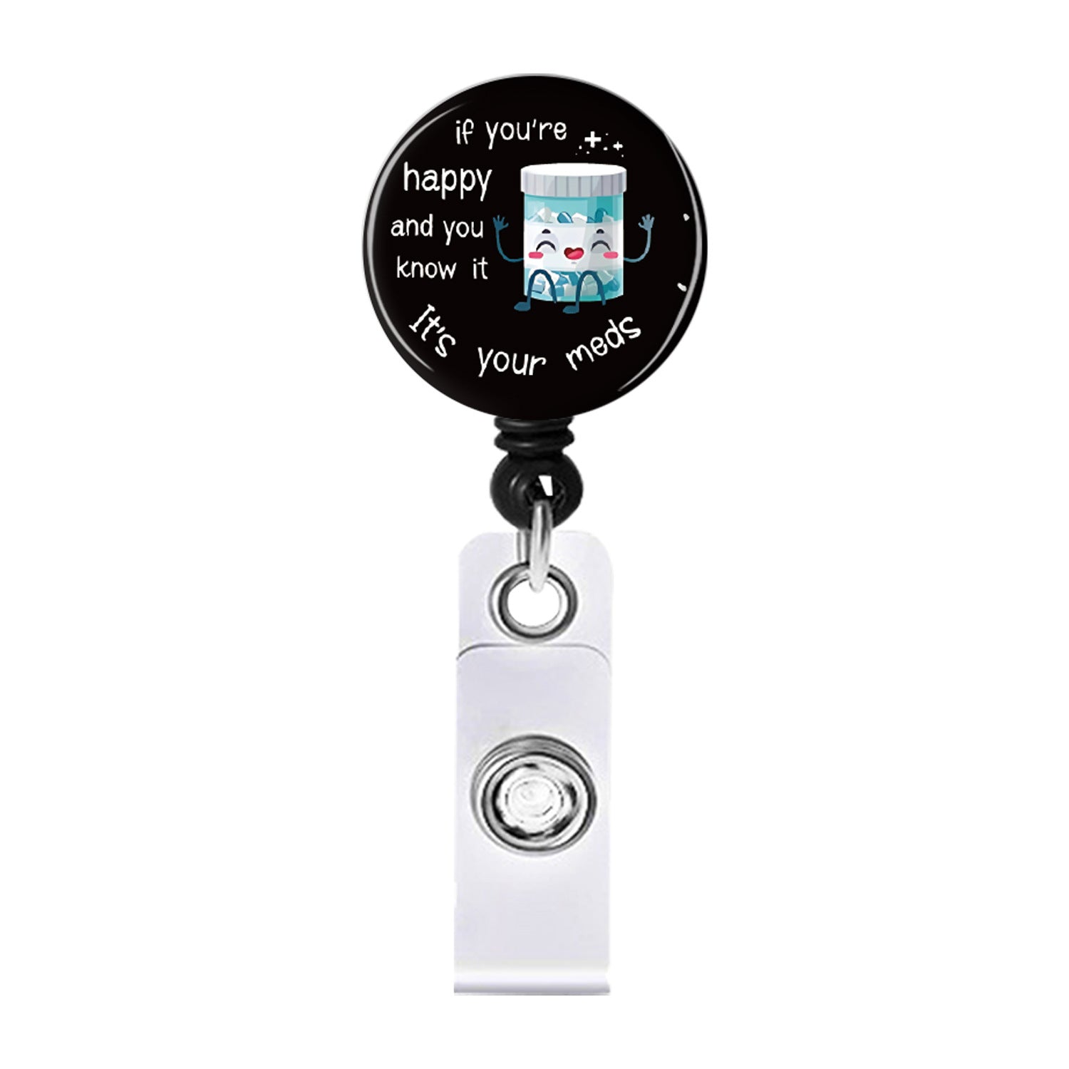 Wholesale Badge Reels ABS Epoxy Patch Heart Bottle Syringe Retractable Keychain