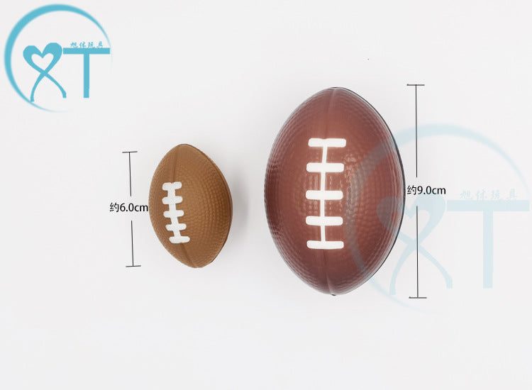 Wholesale  hot selling sponge 9cm pu ball coffee rugby pu foaming elastic ball vent decompression ball toys