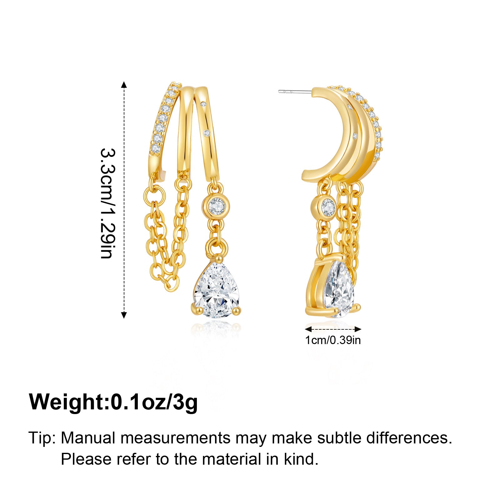 Wholesale Vintage tassel studded diamond earrings
