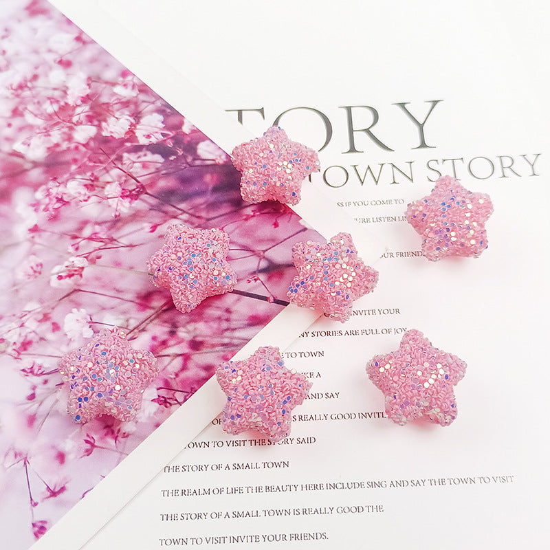 Wholesale 21MM five-pointed star sequin beads straight hole acrylic beads