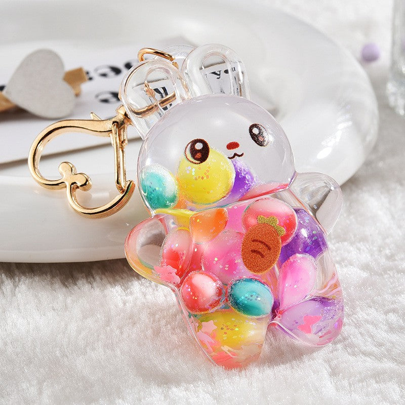 Wholesale Acrylic Oil-Filled Pendant Luminous Iceberg Cup Keychain