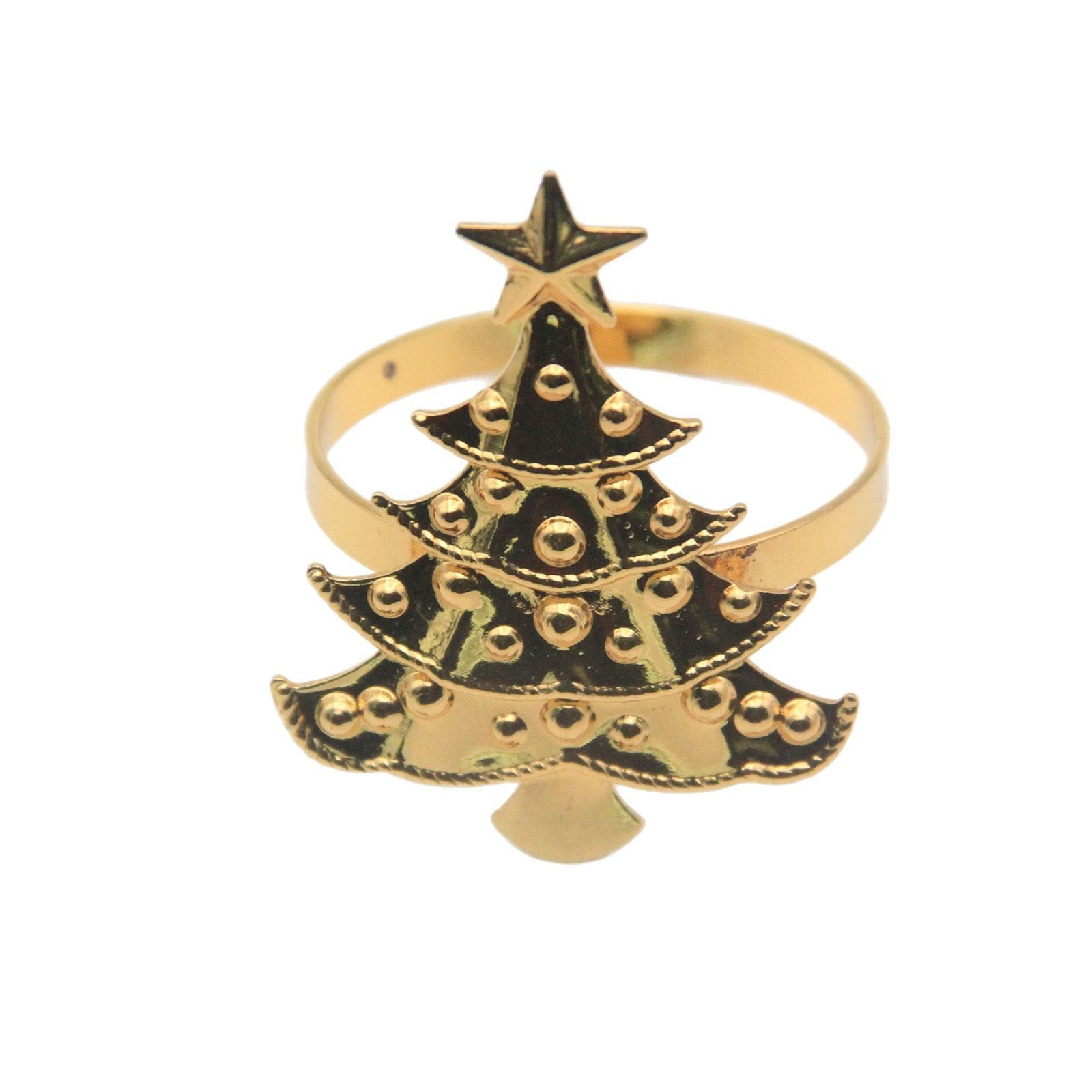 Wholesale 10pcs/pack Christmas tree napkin ring buckle table decorations