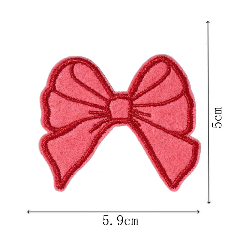 Wholesale Bow Embroidery Patches 16 Pieces Iron On Sew On DIY Clothing Decoration Trendy For ets Bags Or Gift