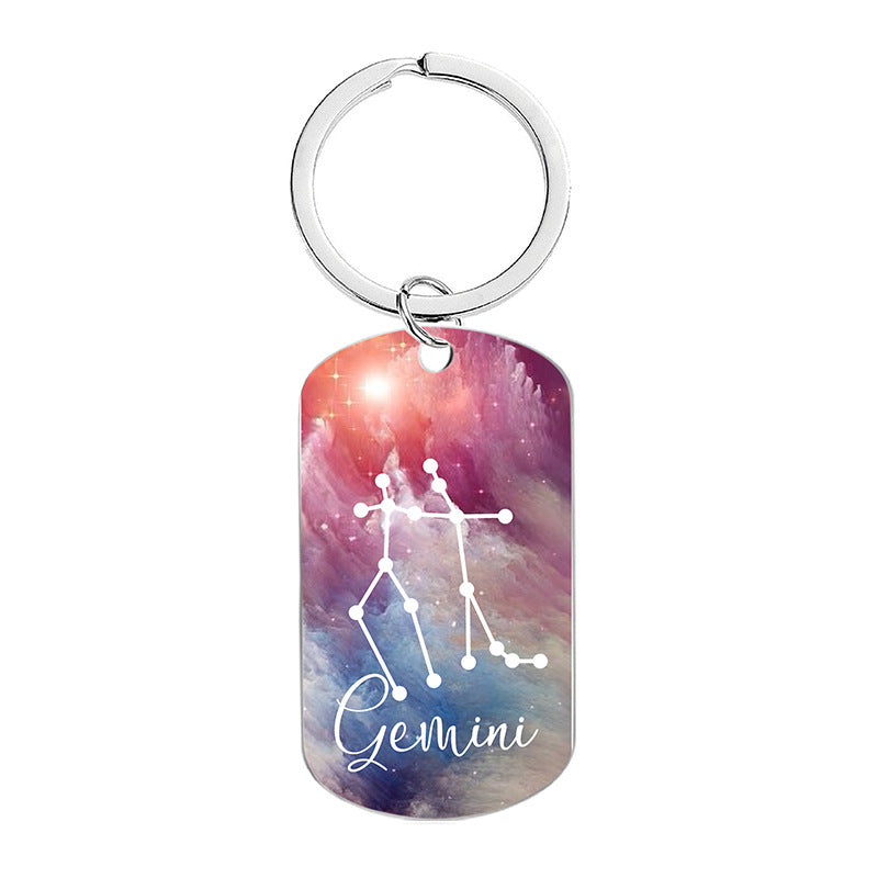Wholesale of Twelve Constellations Metal Keychains