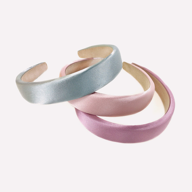 Wholesale Simple Wide Edge Fabric Silk and Satin Hair Bands