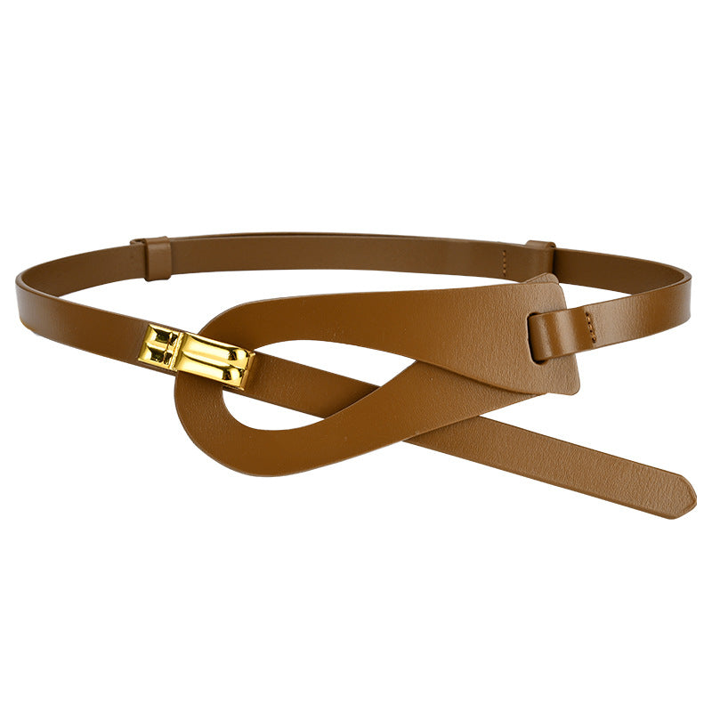 Wholesale Two-layer Cowhide Belt with No Holes for Adjustment and Outer Decoration