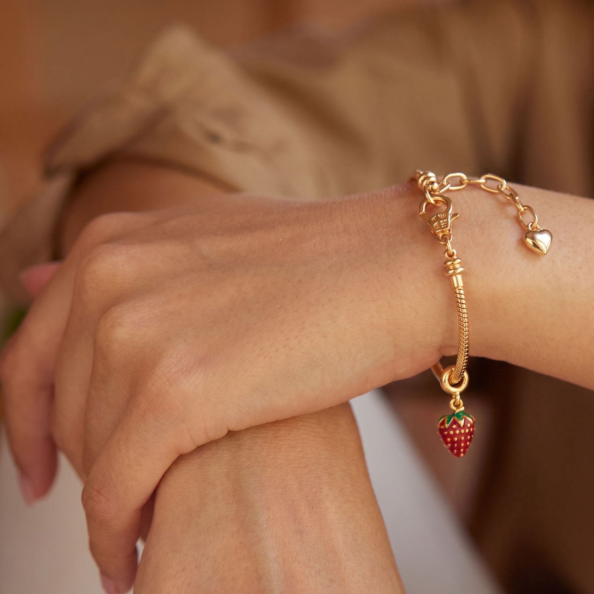 Wholesale Vacation Style Multi Layer Retro Stacking Bracelet Tassel Red Agate Heart And Zircon Gold Plated Copper Women S Jewelry Accessory