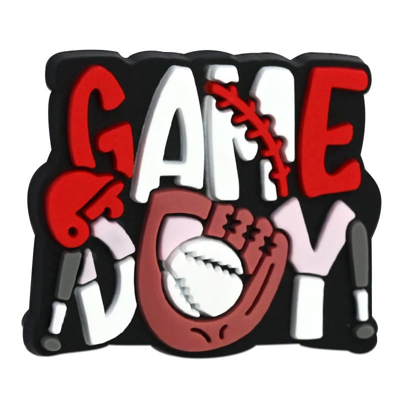 Wholesale Random 100pcs Cartoon Baseball Sports Beads  Focus Beads