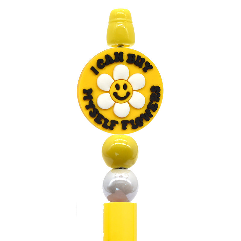 Wholesale Smiley face series cartoon flower Focal Beads