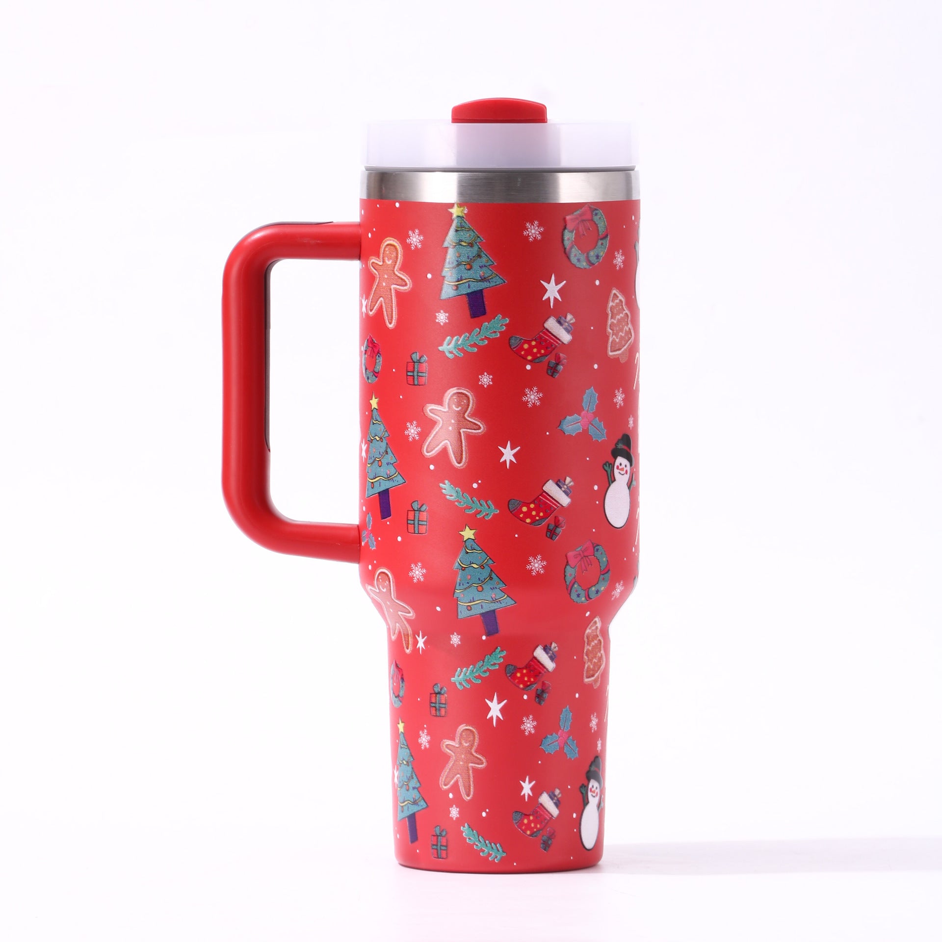 Wholesale  Christmas 5D 1200ml large capacity stainless steel car cup with handle