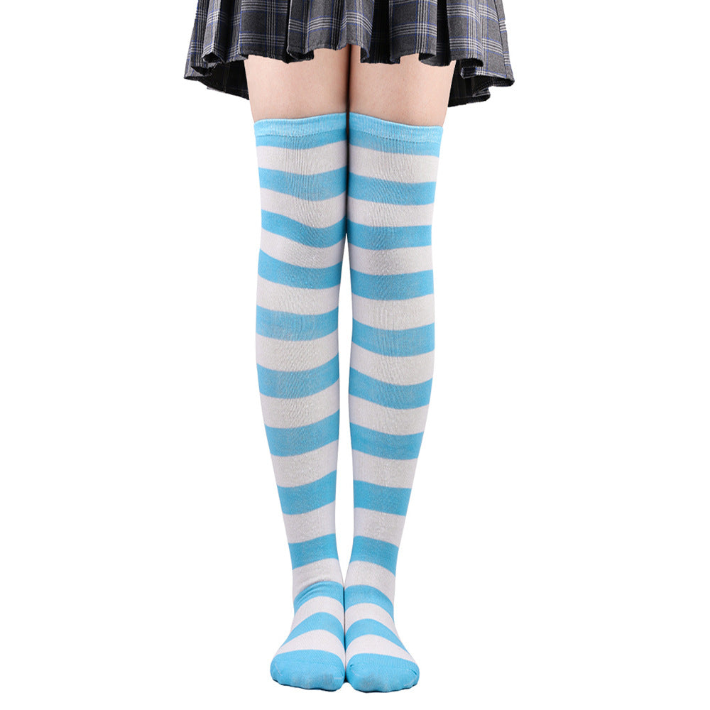 Wholesale Halloween Zebra Over-the-Knee Striped Socks