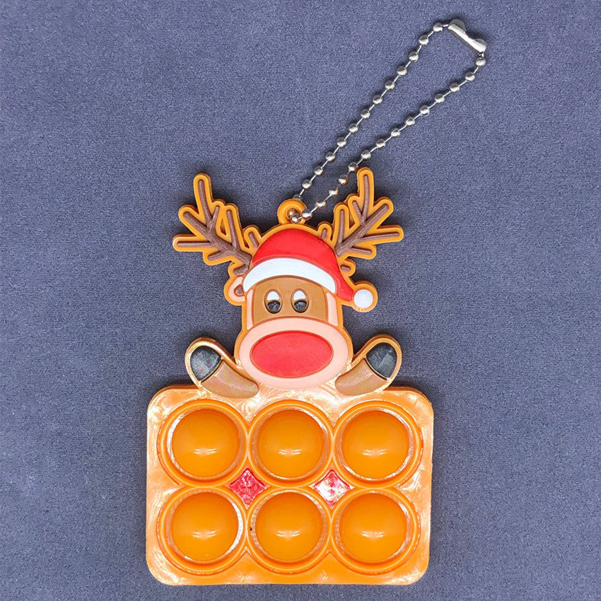 Wholesale Christmas Silicone Decompression Toy Keychain