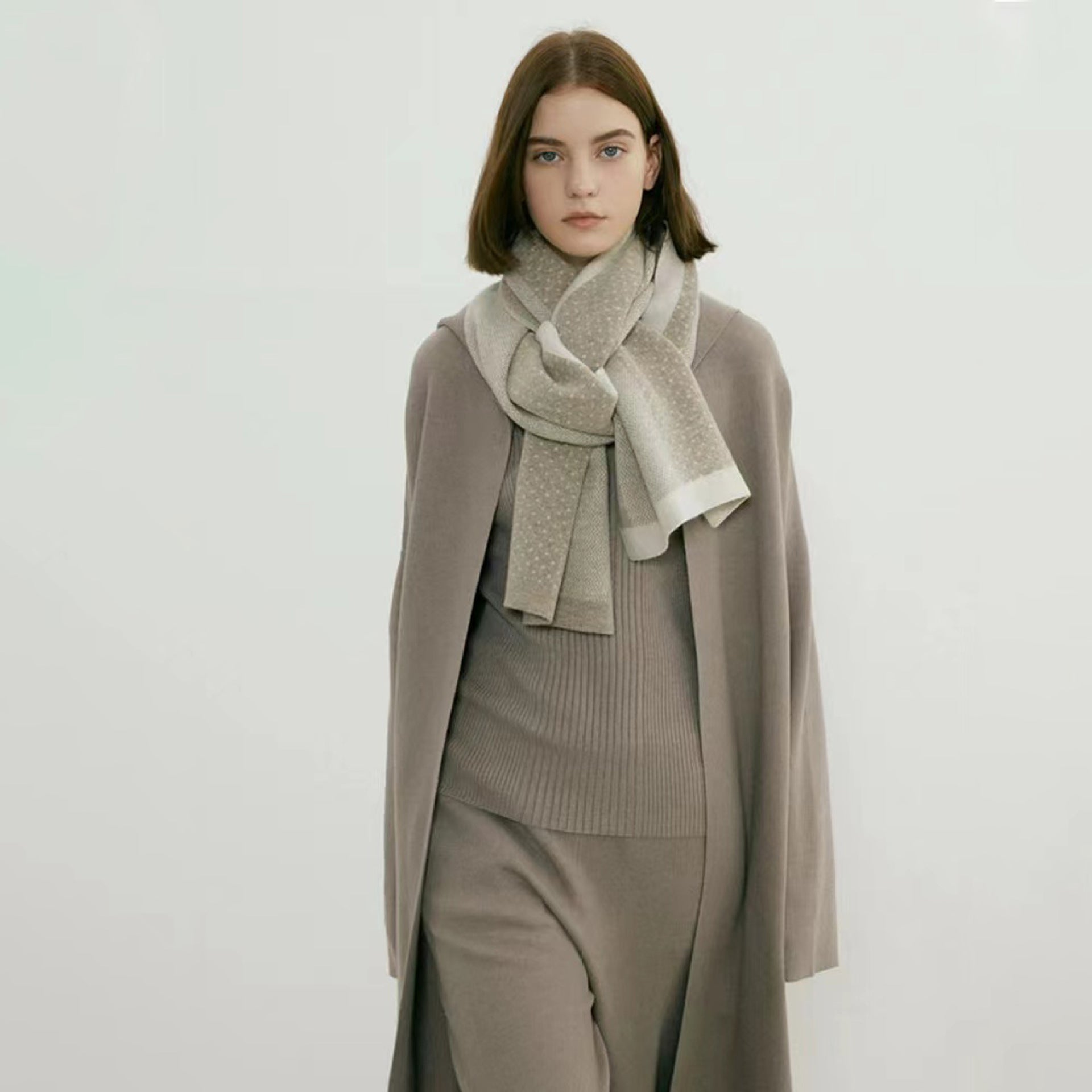 Wholesale Autumn and Winter Polka Dot Imitation Cashmere Scarves, Knitted Scarves