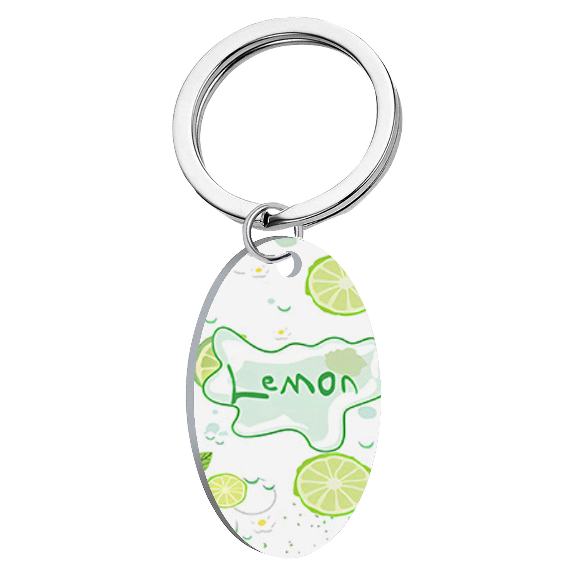 Wholesale Oil Painting Flower Stainless Steel Keychains