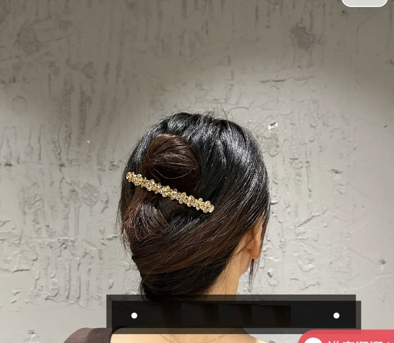 Wholesale Rhinestone Hair Clip Shiny Side Hair Clip