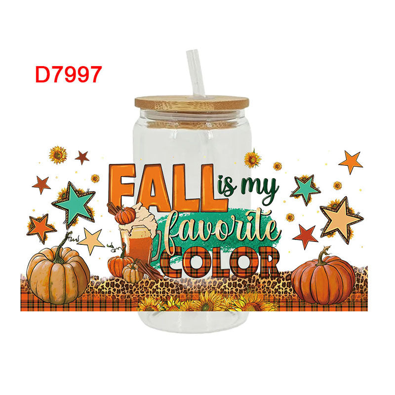 Wholesale Cute Pumpkin Series 16oz Cup UV DTF Wraps