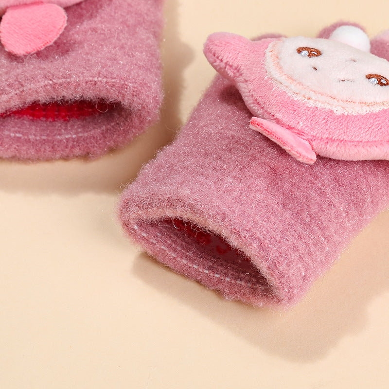 Wholesale Children 3-6 Years Old Baby Full Cartoon Egg Waffle Gloves