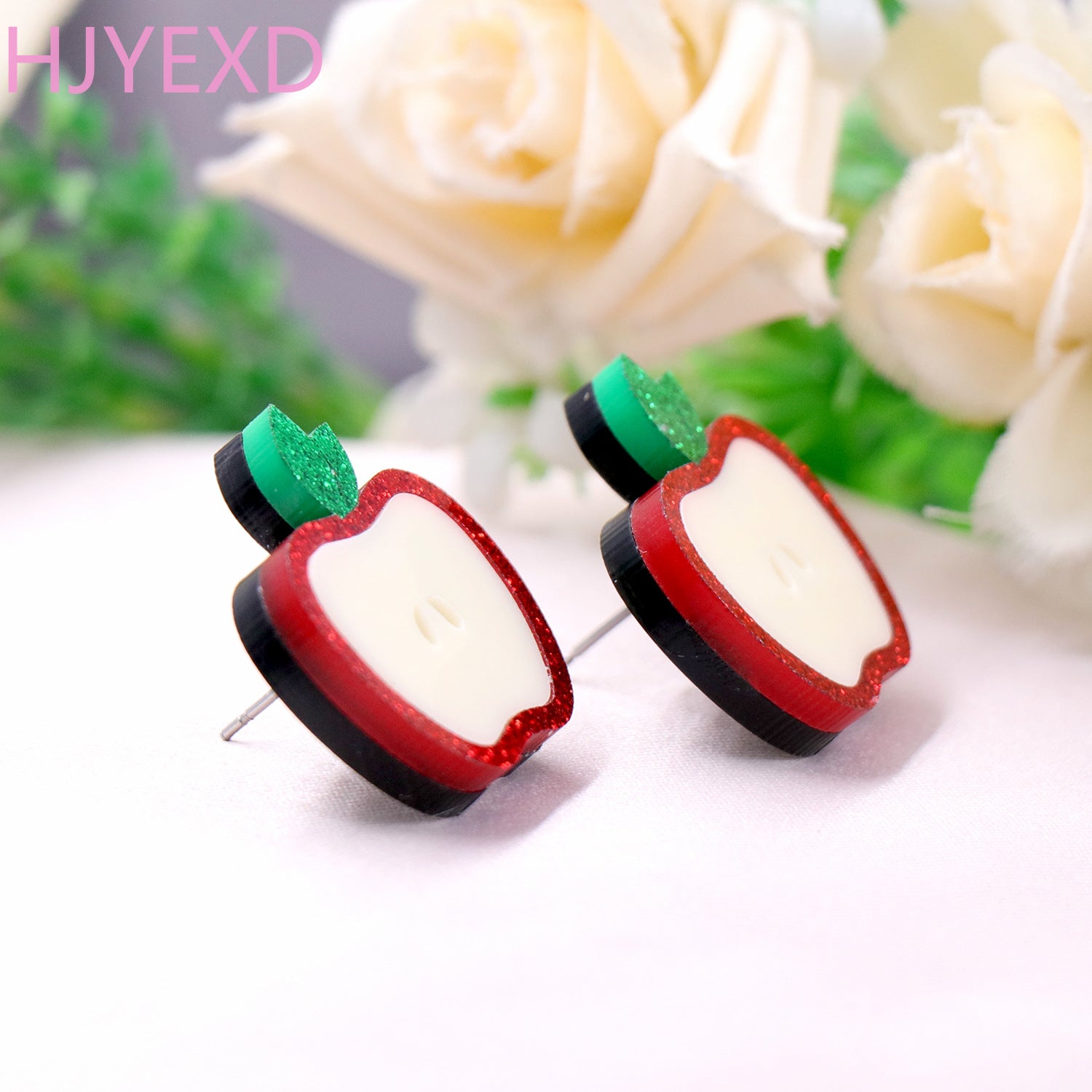 Wholesale Cute Apple Christmas Teacher's Day Acrylic Earrings