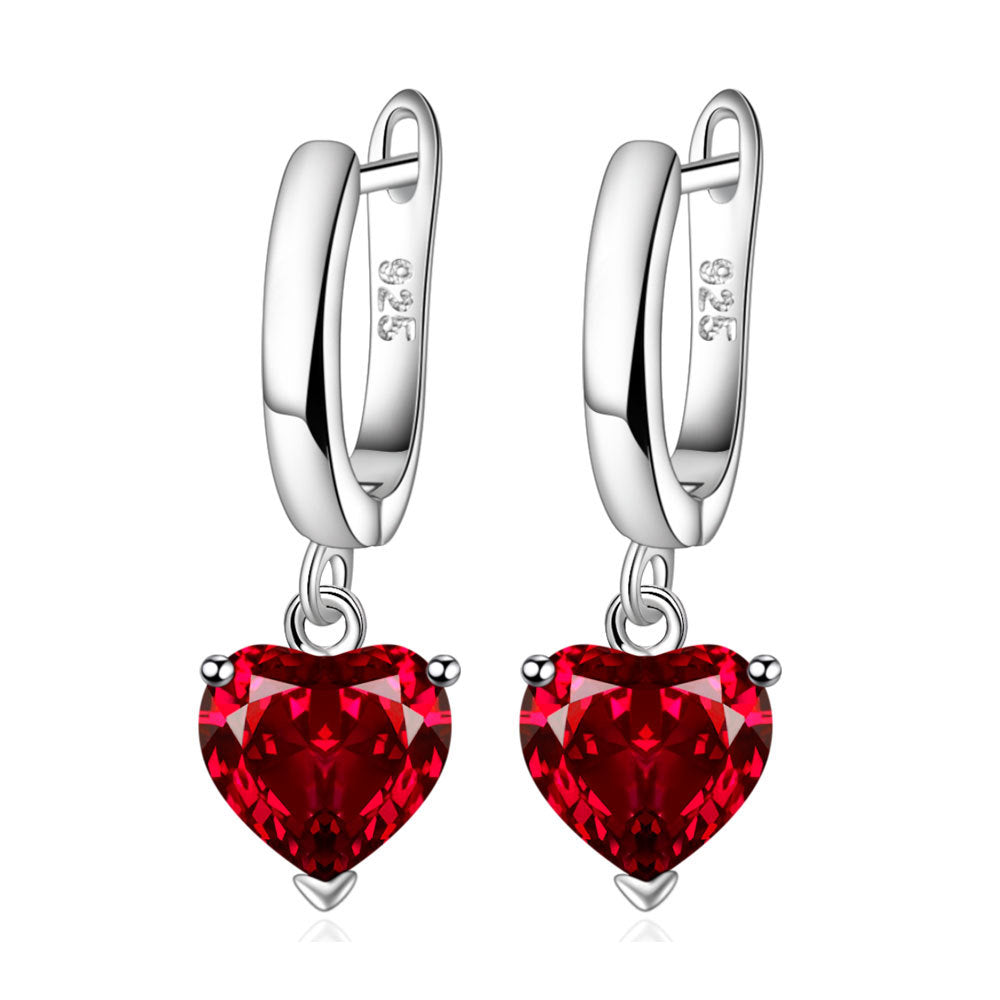 Wholesale Valentine's Day Love Zircon Necklace Earrings Ring Set