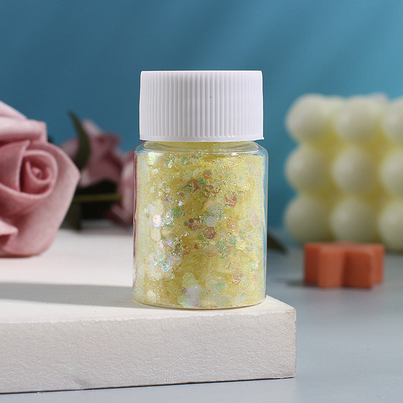 Wholesale Crushed Ice Glitter Nail Art Mixed Glitter Powder 10g Bottle DIY Crystal Dropper Filling