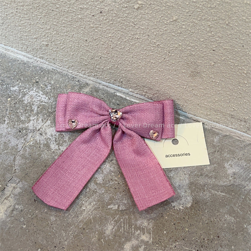 Wholesale Pink Rhinestone Bow Sponge Headband