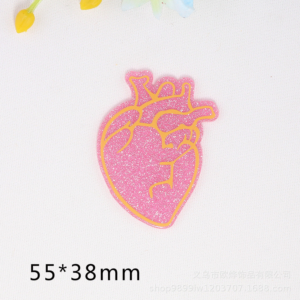 Wholesale 10pcs Cartoon Lips Letters Acrylic DIY Patches