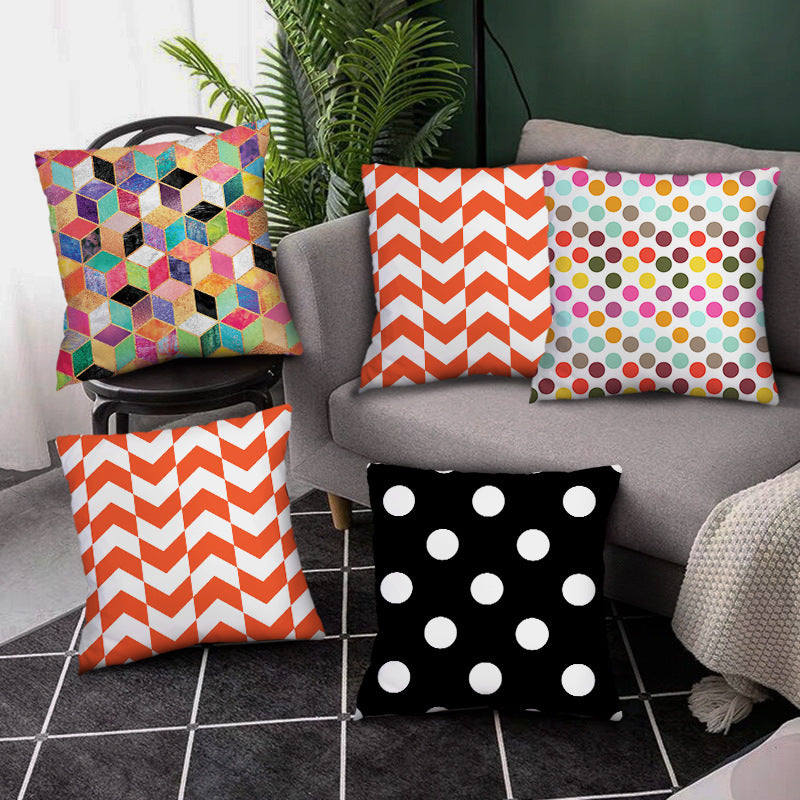 Wholesale Geometric Pattern Short Plush Pillowcases