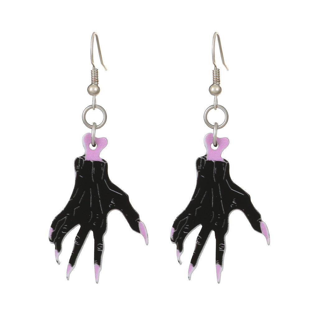Wholesale Halloween series Bat Skeleton Acrylic Earrings