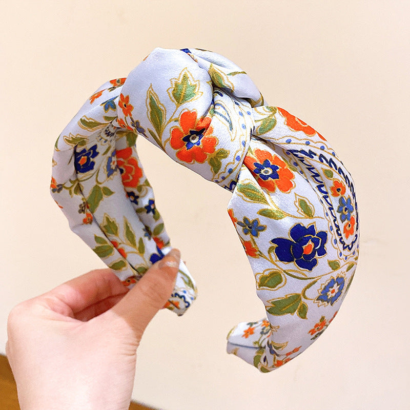 Wholesale Tie Dye Wide Edge Pressed Polyester Headband