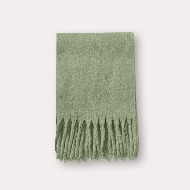 Wholesale 32% Wool Solid Color Soft Warm Scarf
