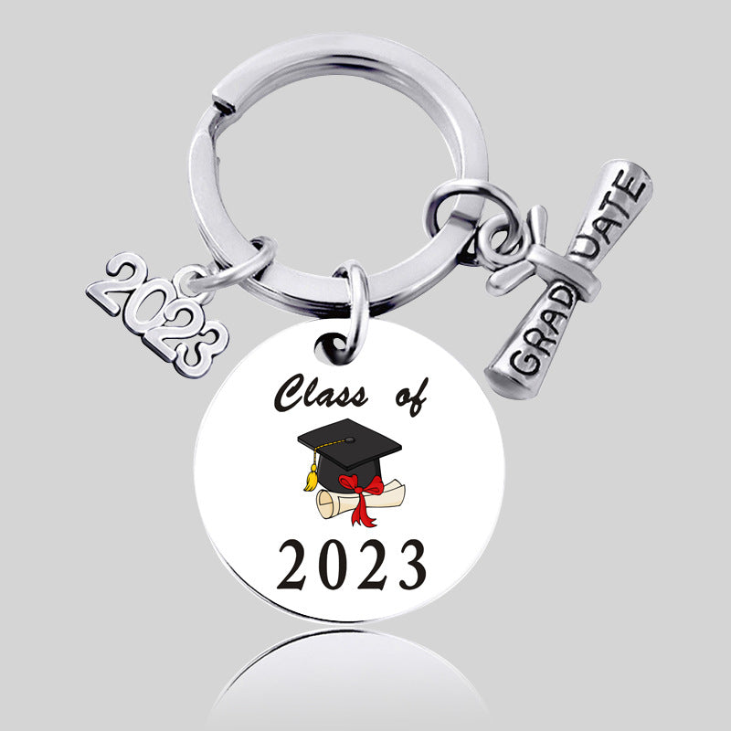 Llavero de metal de regalo de graduación al por mayor