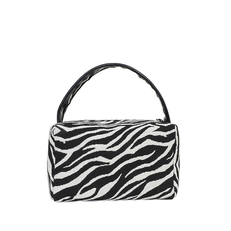 Wholesale Leopard Zebra Pattern Nylon Handbag Makeup Bag