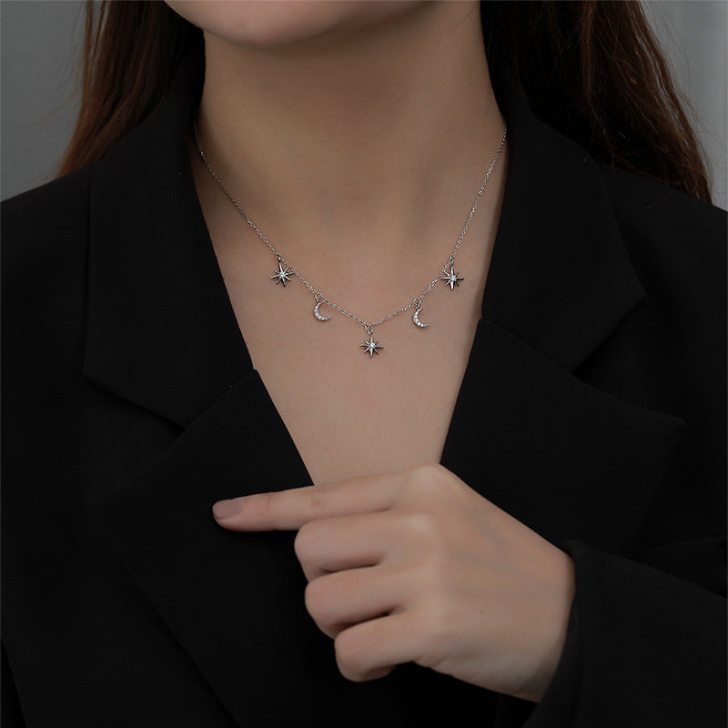 Wholesale 
Golden Star Moon Necklace