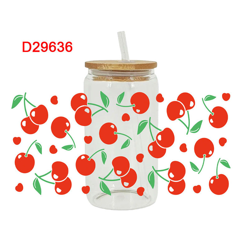 Wholesale Colorful Fruits 16oz Cup UV DTF Wrap