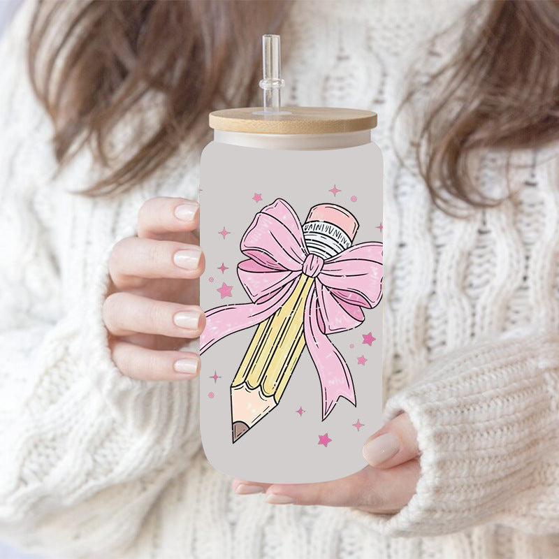 Wholesale Colorful Stationery Back to School Series 16oz Cup UV DTF Wraps