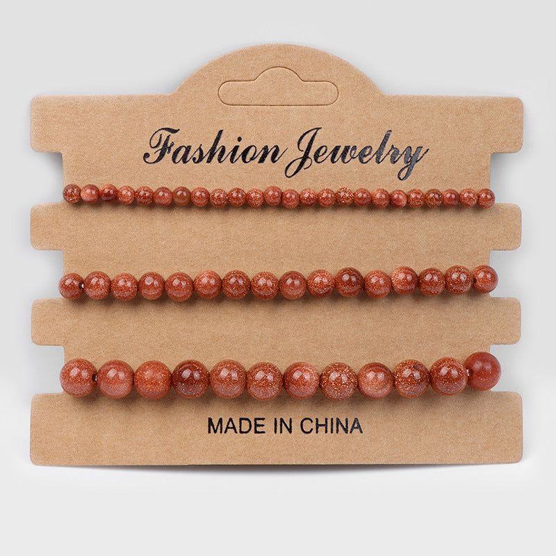 Wholesale 4mm6mm8mm Natural Stone Beads Bracelet
