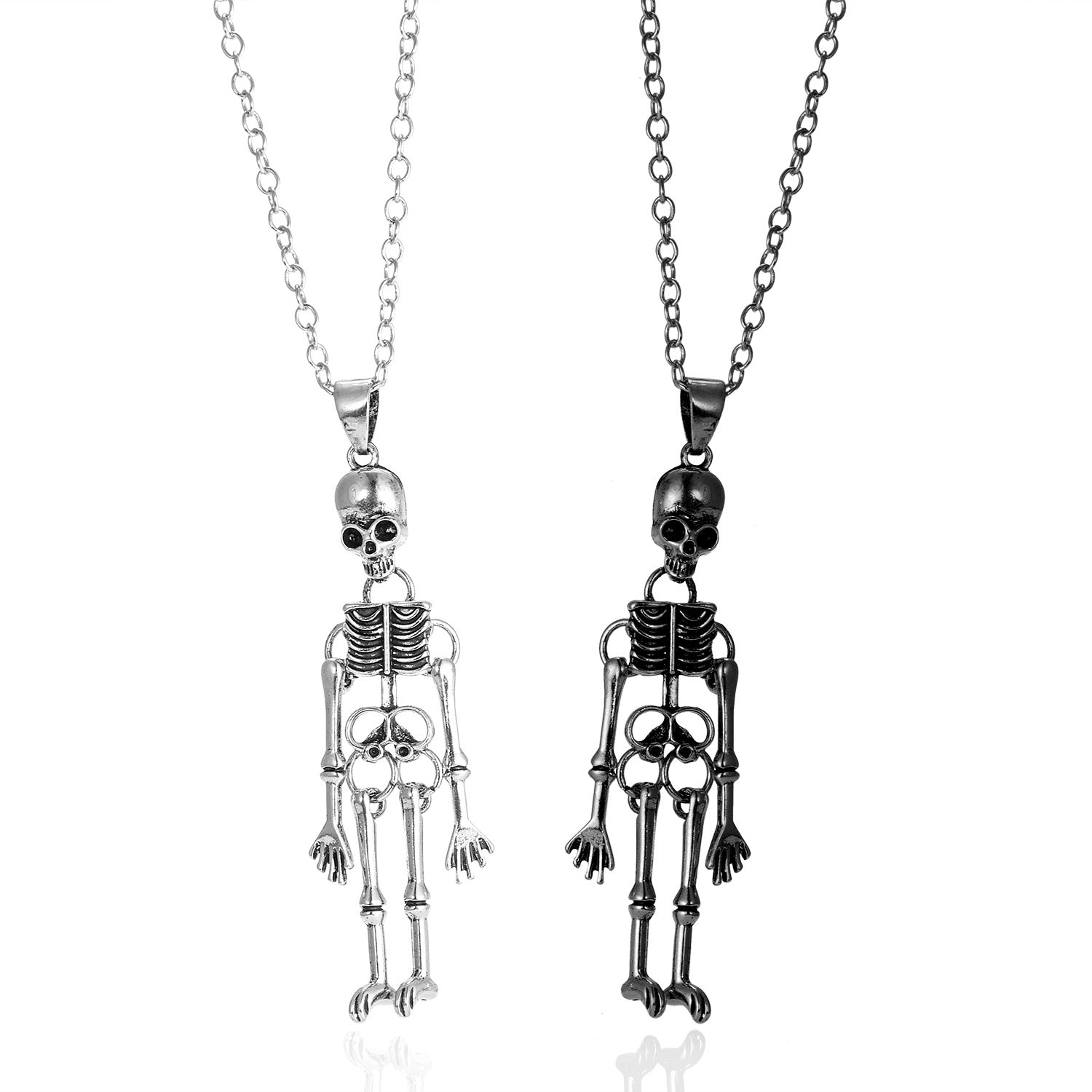 Wholesale Retro Skull Ghost Necklace Hand Skull Pendant Couple Necklace Jewelry