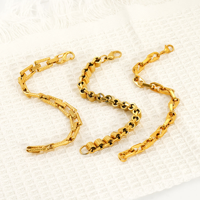 Wholesale fashion stainless steel hip-hop bracelet  unisex jewelry