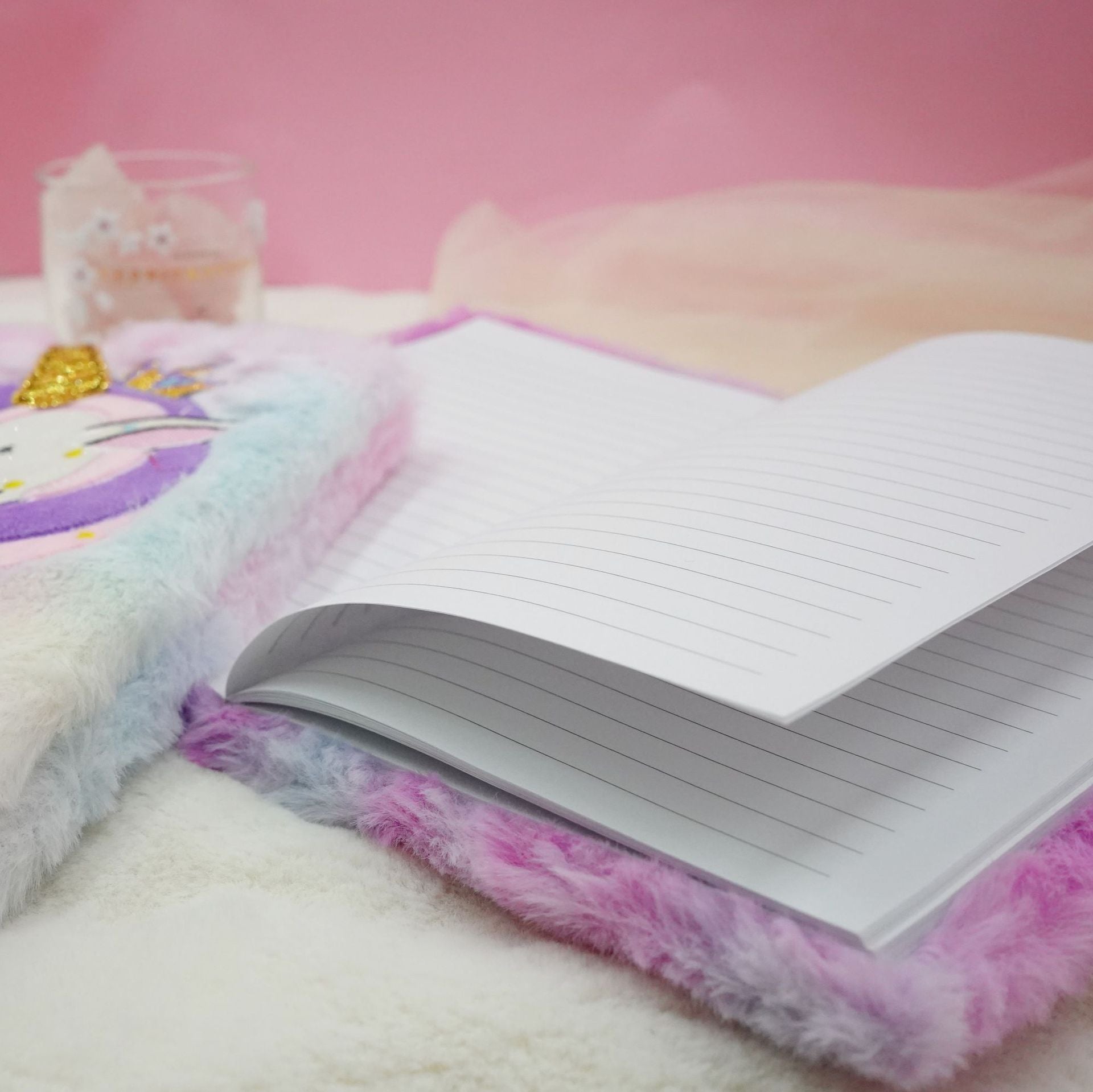 Wholesale Creative girly cute plush unicorn notebook
