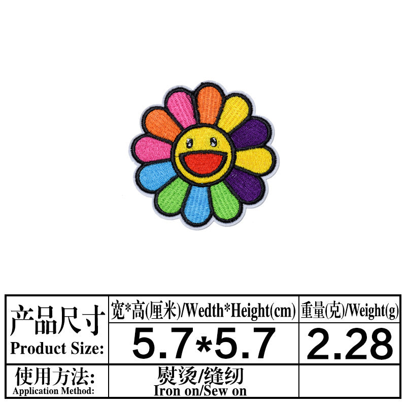 Wholesale Floral Embroidered Cloth Patches Set Of 8 For Clothing Decoration And DIY