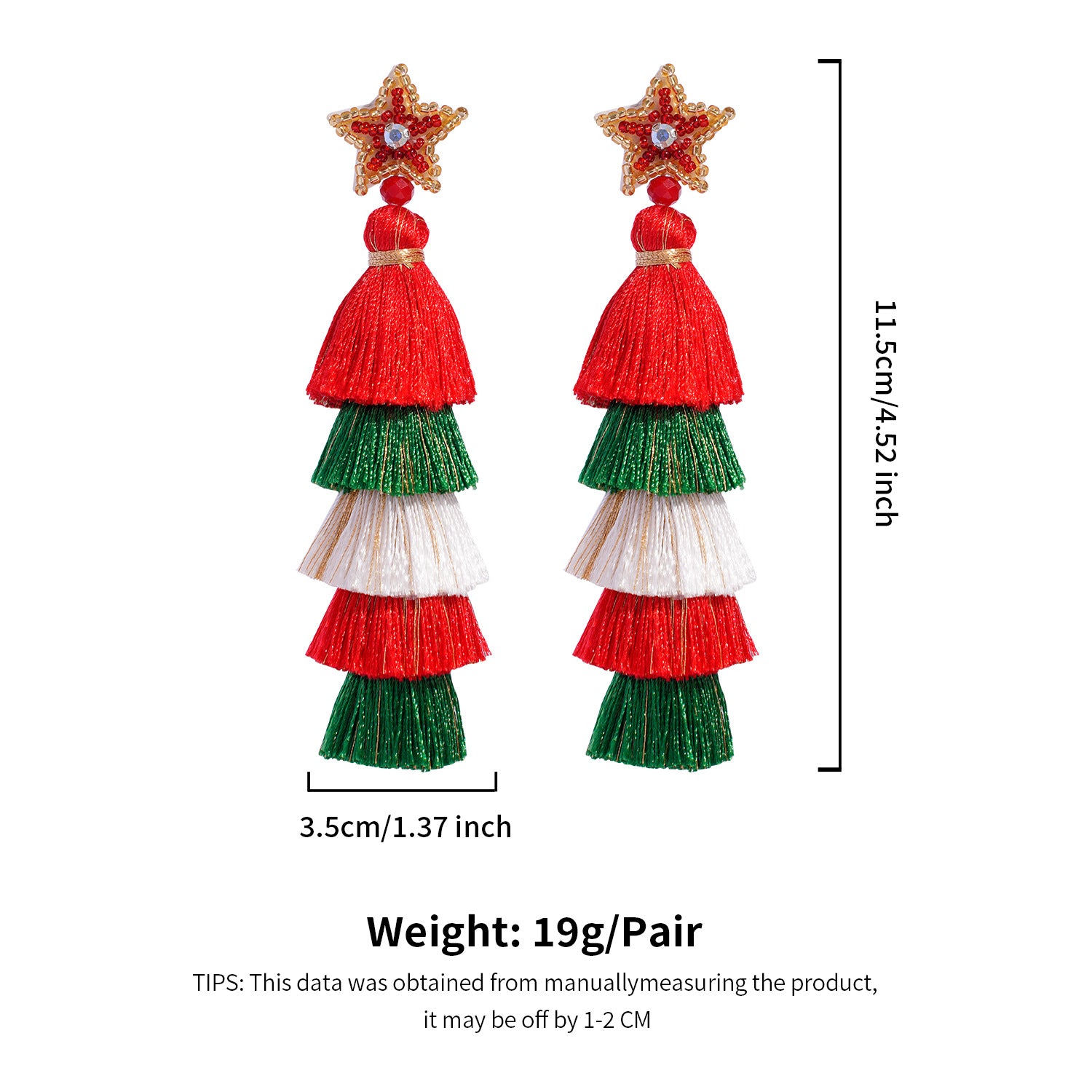 Wholesale Christmas Claus Cartoon Man Logistics Sumi Bead Earrings